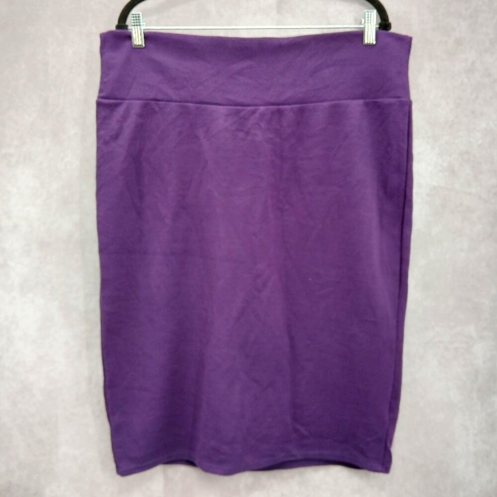 Lularoe Purple Short Knee Length Pencil Skirt‎ Plus Size 3XL